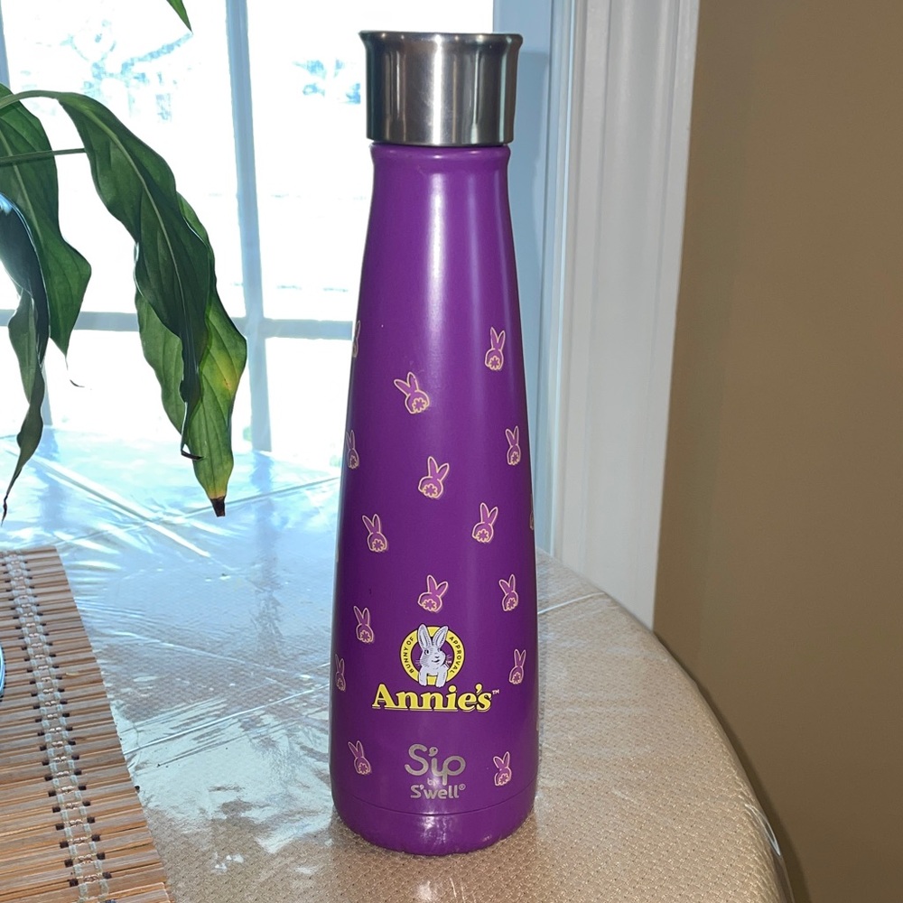 Annie’s Bunny of Approval Purple Insulated Bottle with Silver Cap